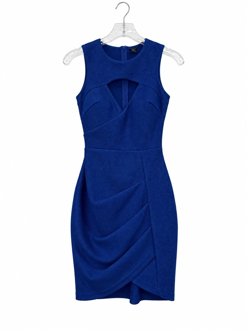 Windsor Royal Blue Cutout Draped Bodycon Mini Dress XS